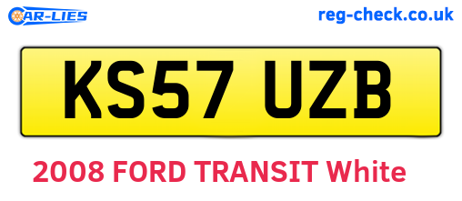 KS57UZB are the vehicle registration plates.
