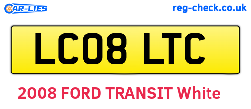 LC08LTC are the vehicle registration plates.