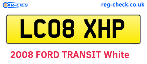 LC08XHP are the vehicle registration plates.