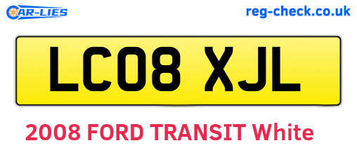 LC08XJL are the vehicle registration plates.