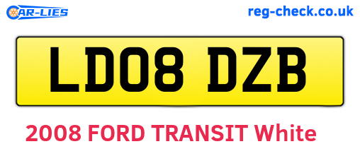 LD08DZB are the vehicle registration plates.