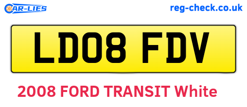 LD08FDV are the vehicle registration plates.