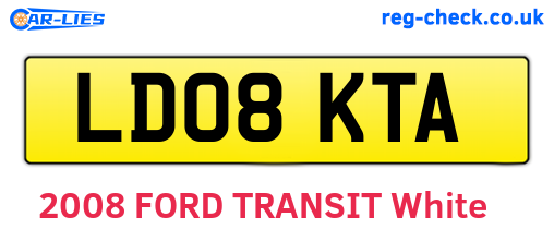 LD08KTA are the vehicle registration plates.