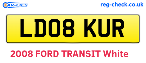 LD08KUR are the vehicle registration plates.