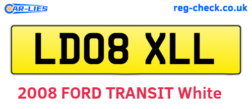 LD08XLL are the vehicle registration plates.