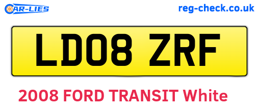 LD08ZRF are the vehicle registration plates.