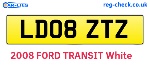 LD08ZTZ are the vehicle registration plates.