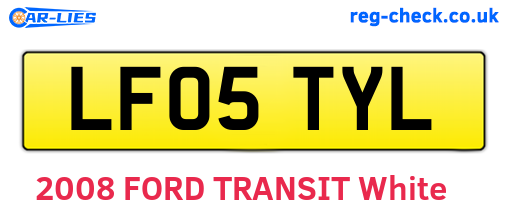 LF05TYL are the vehicle registration plates.