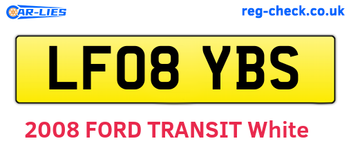 LF08YBS are the vehicle registration plates.