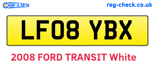 LF08YBX are the vehicle registration plates.