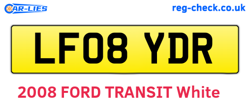 LF08YDR are the vehicle registration plates.
