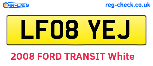 LF08YEJ are the vehicle registration plates.