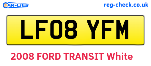 LF08YFM are the vehicle registration plates.