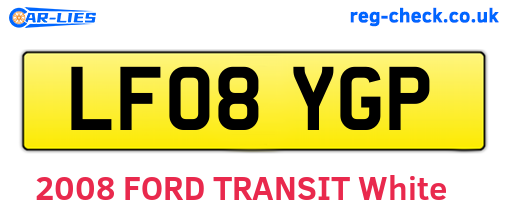 LF08YGP are the vehicle registration plates.
