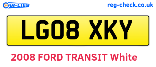 LG08XKY are the vehicle registration plates.