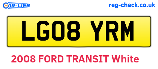 LG08YRM are the vehicle registration plates.