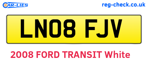LN08FJV are the vehicle registration plates.
