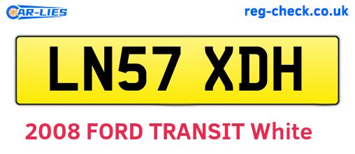 LN57XDH are the vehicle registration plates.