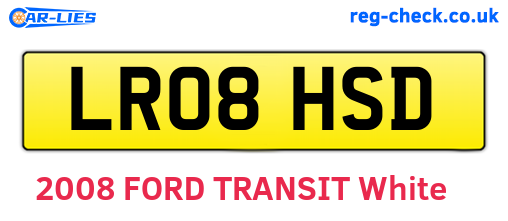 LR08HSD are the vehicle registration plates.