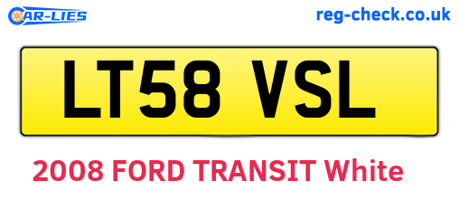 LT58VSL are the vehicle registration plates.