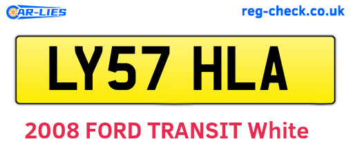 LY57HLA are the vehicle registration plates.
