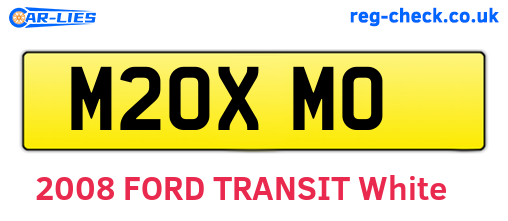M20XMO are the vehicle registration plates.