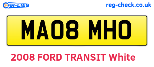MA08MHO are the vehicle registration plates.