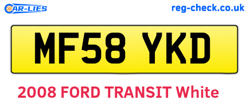 MF58YKD are the vehicle registration plates.