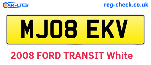 MJ08EKV are the vehicle registration plates.