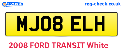 MJ08ELH are the vehicle registration plates.