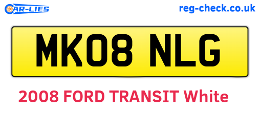 MK08NLG are the vehicle registration plates.