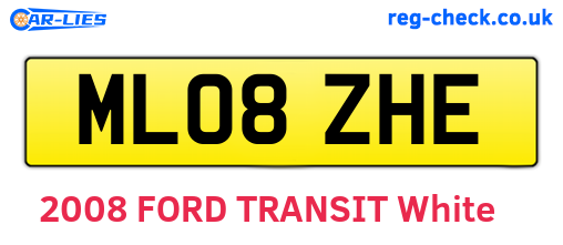 ML08ZHE are the vehicle registration plates.