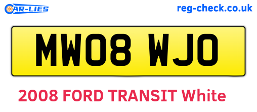 MW08WJO are the vehicle registration plates.
