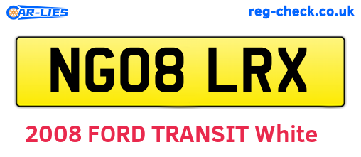 NG08LRX are the vehicle registration plates.
