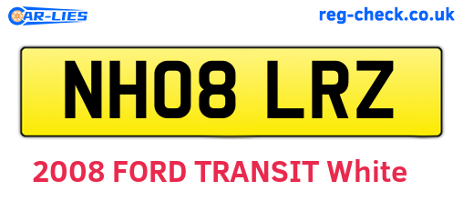 NH08LRZ are the vehicle registration plates.