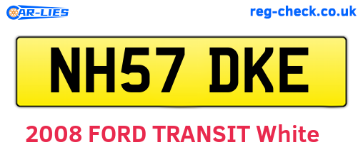 NH57DKE are the vehicle registration plates.