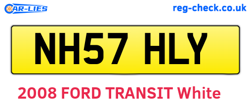 NH57HLY are the vehicle registration plates.