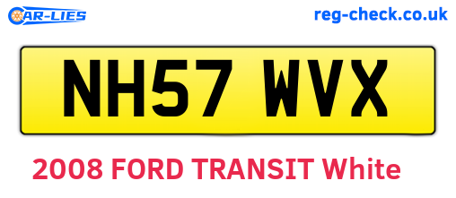 NH57WVX are the vehicle registration plates.