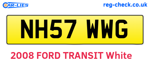 NH57WWG are the vehicle registration plates.