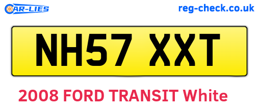 NH57XXT are the vehicle registration plates.