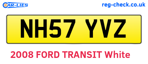 NH57YVZ are the vehicle registration plates.