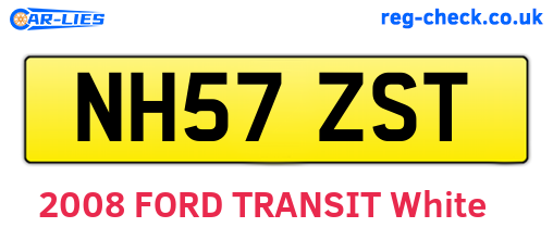 NH57ZST are the vehicle registration plates.