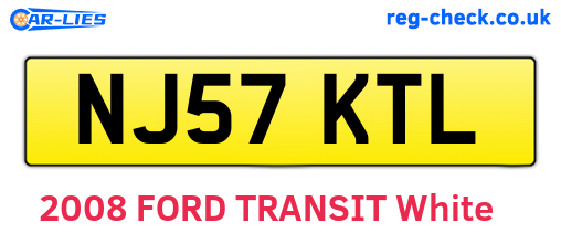 NJ57KTL are the vehicle registration plates.