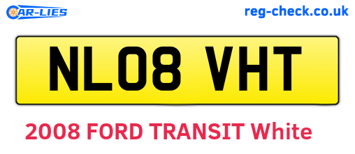 NL08VHT are the vehicle registration plates.