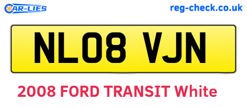 NL08VJN are the vehicle registration plates.