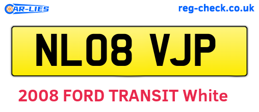 NL08VJP are the vehicle registration plates.