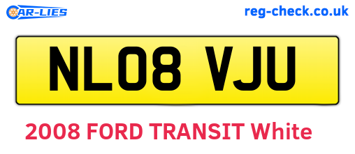 NL08VJU are the vehicle registration plates.