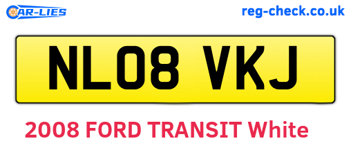 NL08VKJ are the vehicle registration plates.