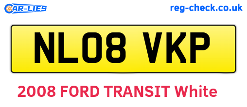 NL08VKP are the vehicle registration plates.