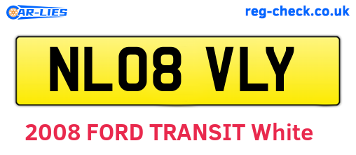NL08VLY are the vehicle registration plates.
